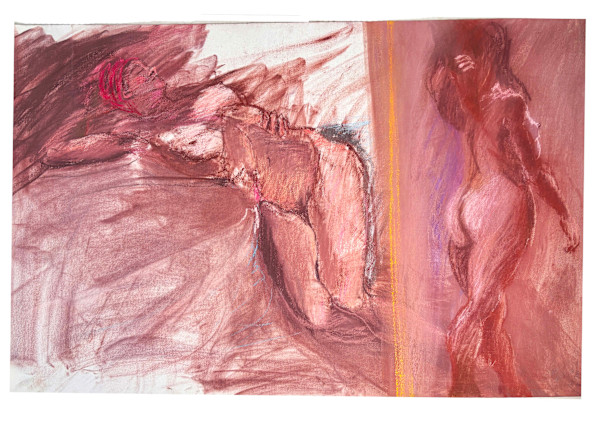 Large Pastel Drawing by Ruth Aizuss Migdal