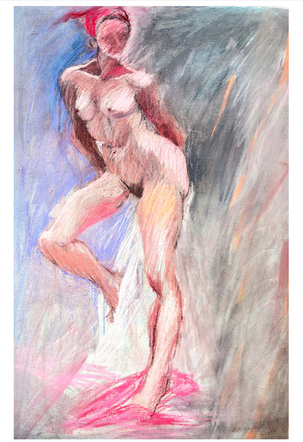 Pastel Standing Figure by Ruth Aizuss Migdal