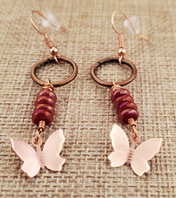 Raspberry Copper Butterfly by Hayley Kathleen Burton