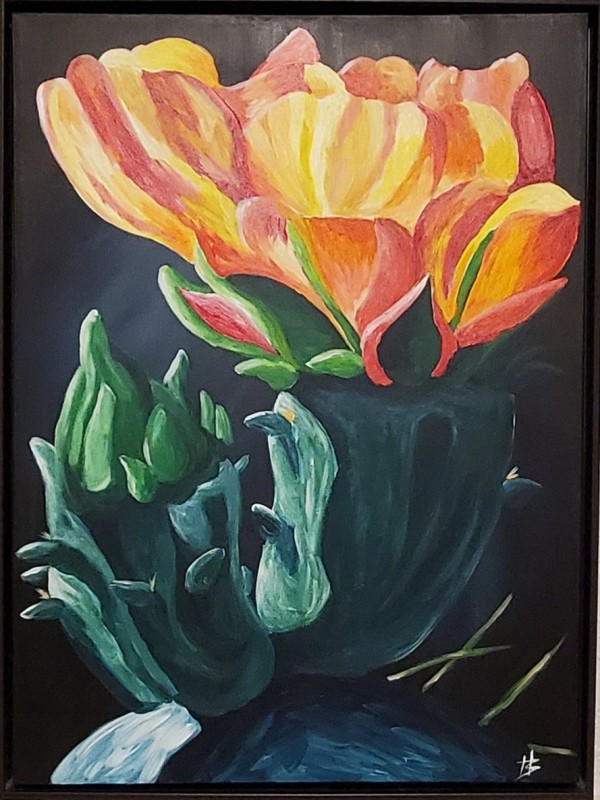 Santa Fe Cactus Flower by Hayley Kathleen Burton