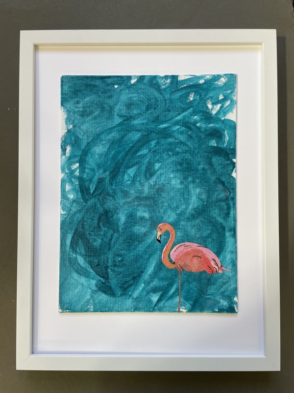 Flamingo Collage by Nikki Thompson