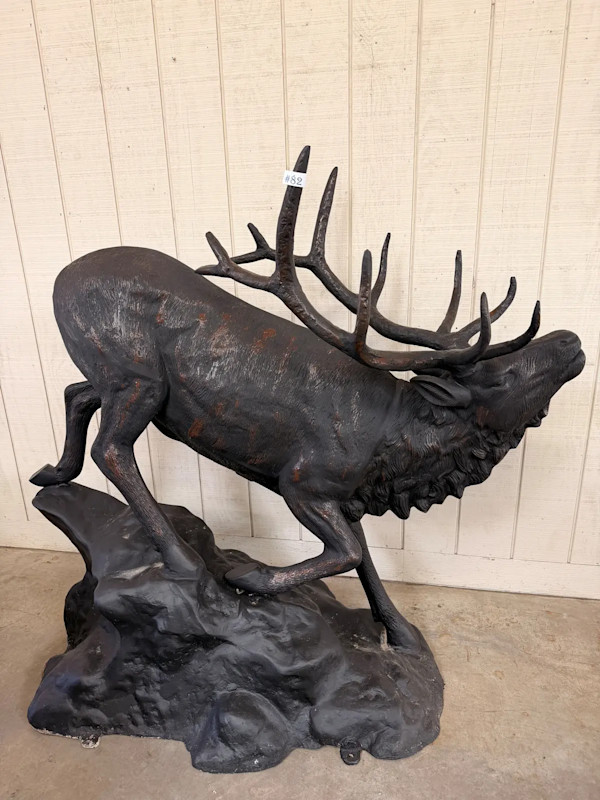 BRONZE ELK STATUE, Image 1.