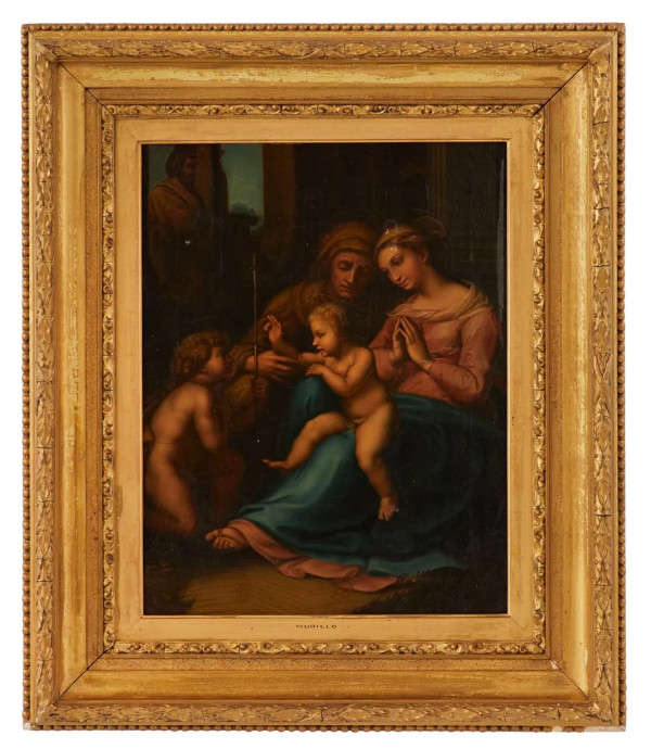 “Madonna and Child with St. John the Baptist and St. Anne” by After Giulio Romano