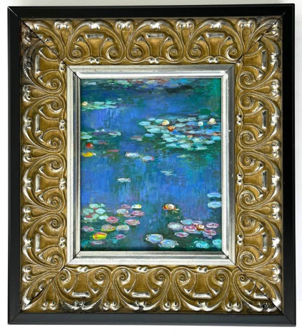 Claude Monet Oil on Paper / Seal of Paris Lily by Claude Monet
