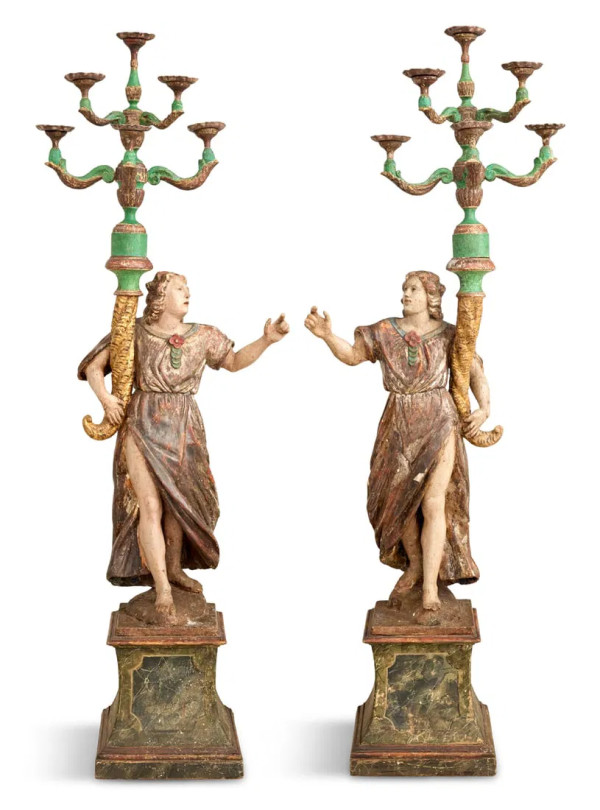 “Goddess Fortuna” Androne Torchère by Unknown