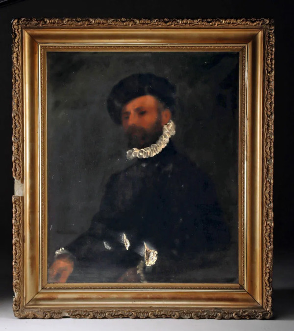 "Portrait of a Man Holding a Letter" or L'Avvocato (The Advocate)" by After Giovanni Giovanni Battista Moroni (Italian, 1520-1578)