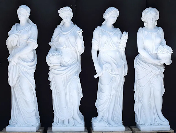 This magnificent, life-size set of the Four Seasons statues, Image 6.