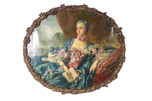 "PORTRAIT OF MADAME DE PAMPADOUR" by FRANCOIS BOUCHER after