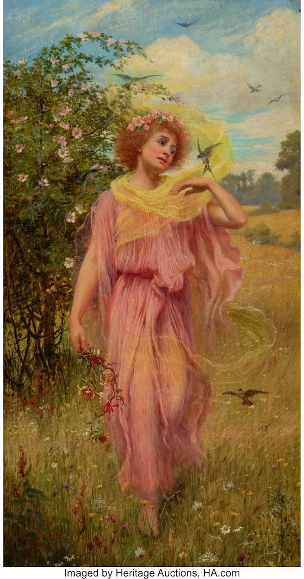 “Flora” by William Savage Cooper (British, fl. 1880-1926)