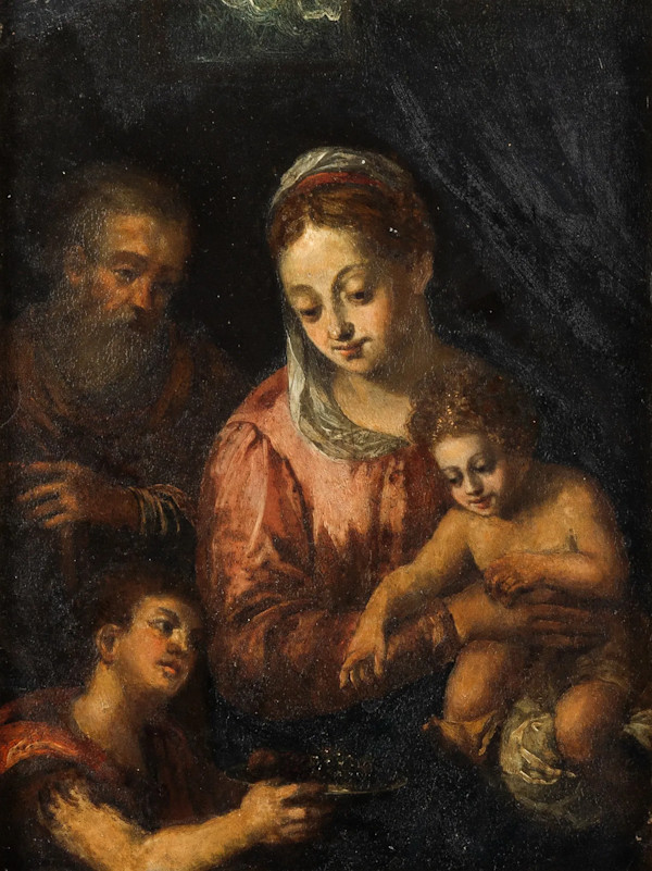 The Holy Family with St. John the Baptist by School of Ludovico Carracci