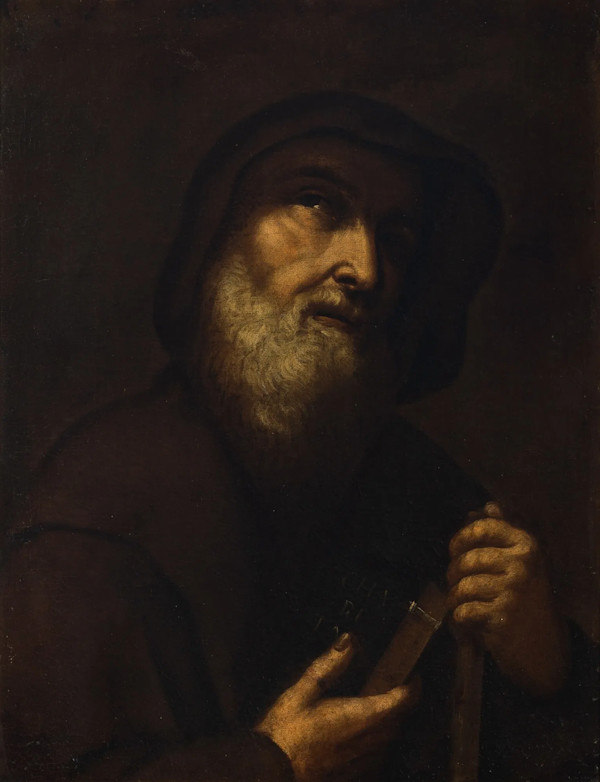 Head of a Capuchin Friar by Francisco De Zurbaran 1508-1662
