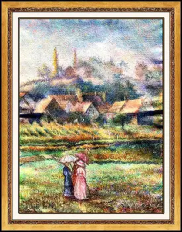 “La Promenade Aux Vignes, en Alsace” by Hugues Claude Pissarro
