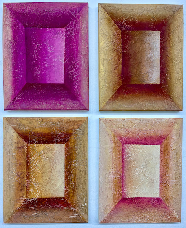 Empty Rooms - Magenta / Raw Sienna Variations (4/4) by Francesca Sganzerla
