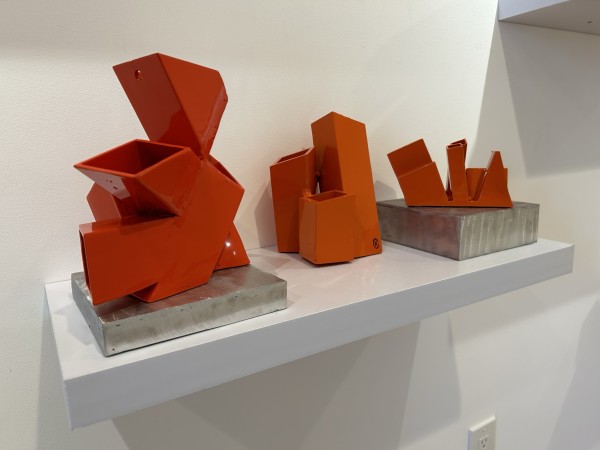 orange organizer installation by Vivien Collens