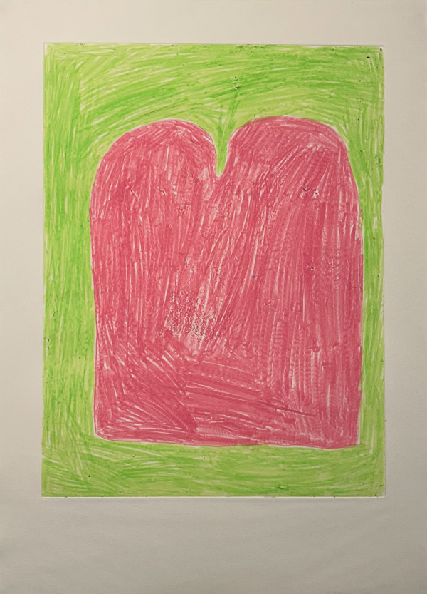 Pink on Green by Drue Leahy