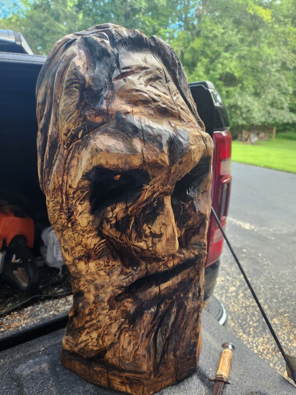 sasquatch head by David Champion -Champsaw Art
