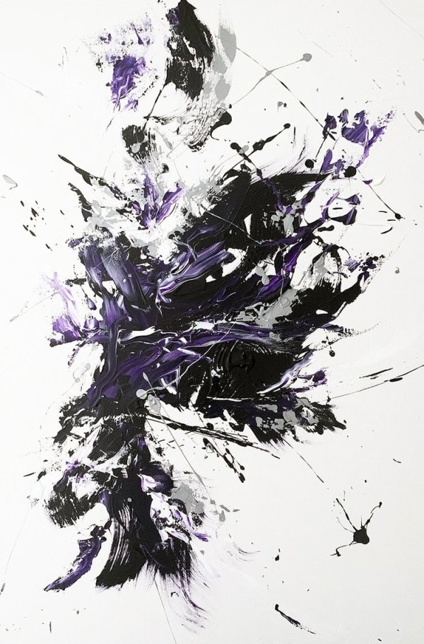 Reign in Purple Diptych by Ron Smith