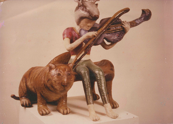 Musician on a Cat Throne by Joan Danziger