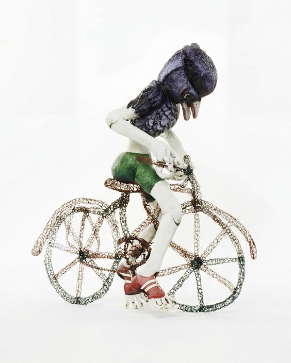 Bird Millman (Suspended Owl on a Bicycle) by Joan Danziger