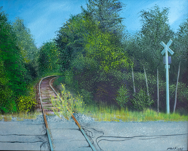 Railroad Tracks, Saranac Lake by Michael W Field