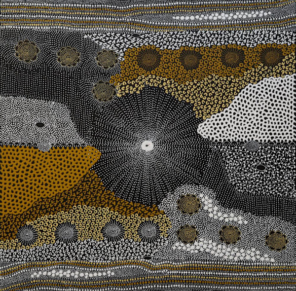 Ngapa ( Water Dreaming) by Janet Long Nakamarra