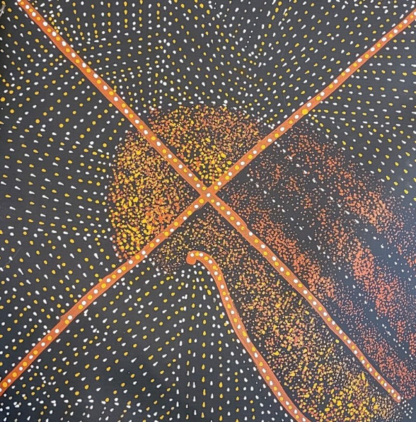 Mountain Devil Lizard Dreaming by Kathleen Petyarre