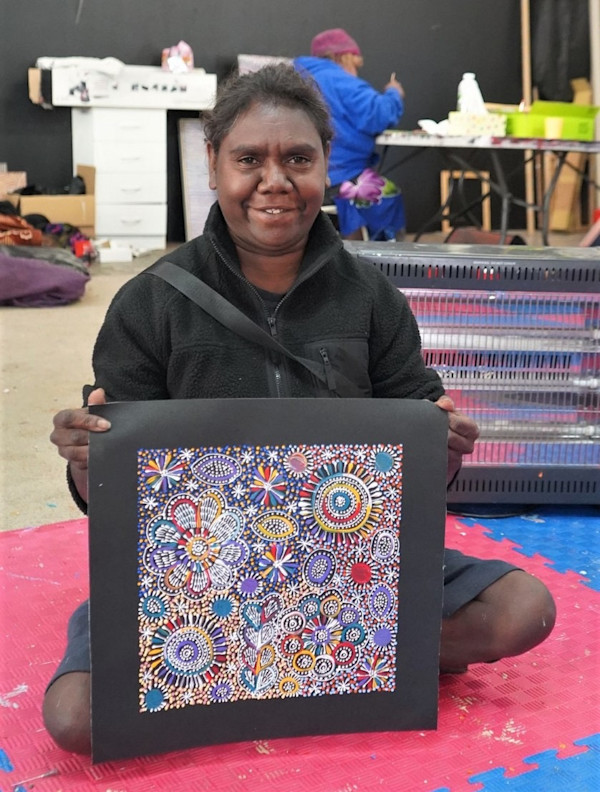 Bush Plum Dreaming by Belinda Golder Kngwarreye