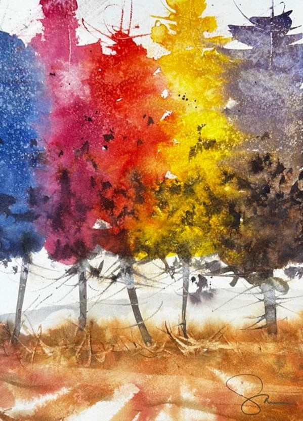 Colorful Autumn by SteveGriggsWatercolor