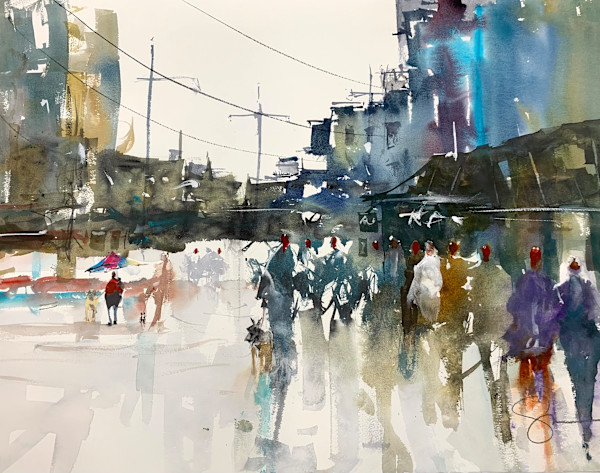 Rain Dance by Steve Griggs Watercolor