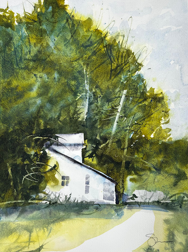 The Farmstead by Steve Griggs Watercolor