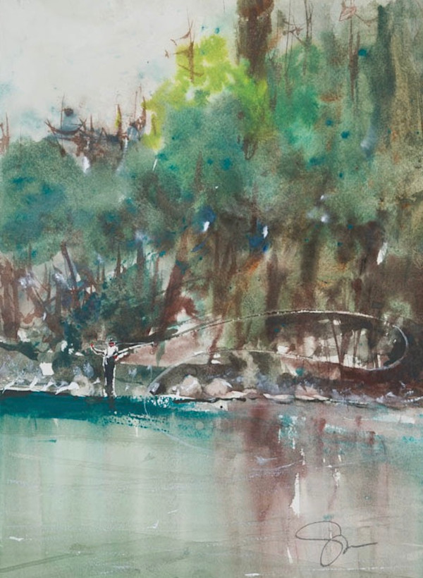 The Reel Deal by Steve Griggs Watercolor