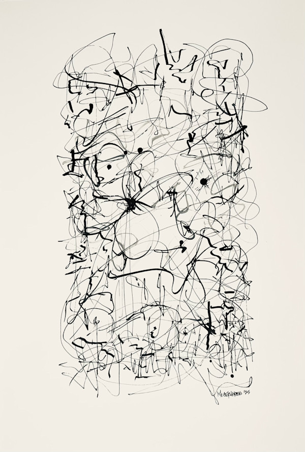 Jazz #1, Ink on Paper, 2025 by Mo Gerngross