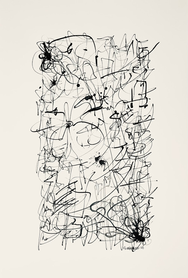 Jazz #4, Ink on Paper by Mo Gerngross