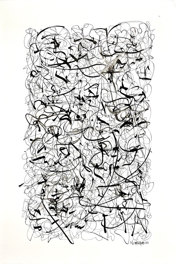 Path to Power #3, Ink on Paper by Mo Gerngross