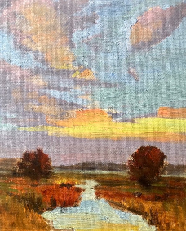 Salt Marsh at Sunset by Trevor  Thomas