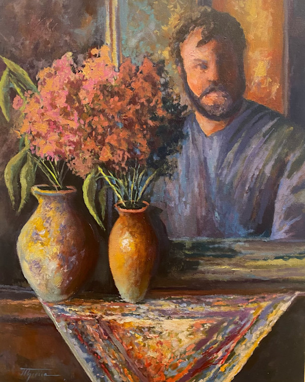 Rural Portrait ( Verdaccio Underpainting) by Trevor Thomas Fine Arts