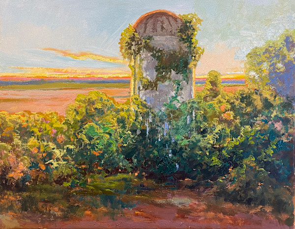 Backlit Overgrown Silo by Trevor  Thomas