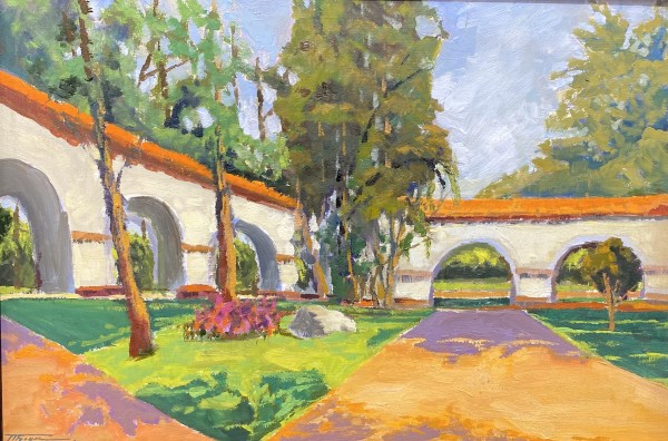 Courtyard of Bower’s Museum by Trevor  Thomas
