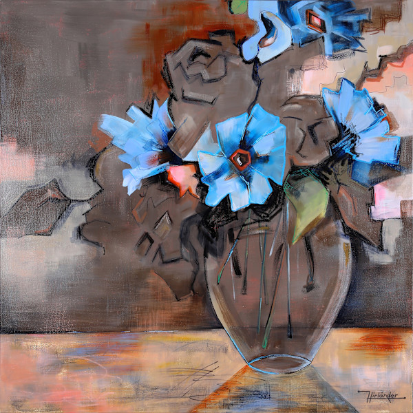 Series: Modern Bloom "Blue Arrangement" by Ursula Hirländer, Image 1.