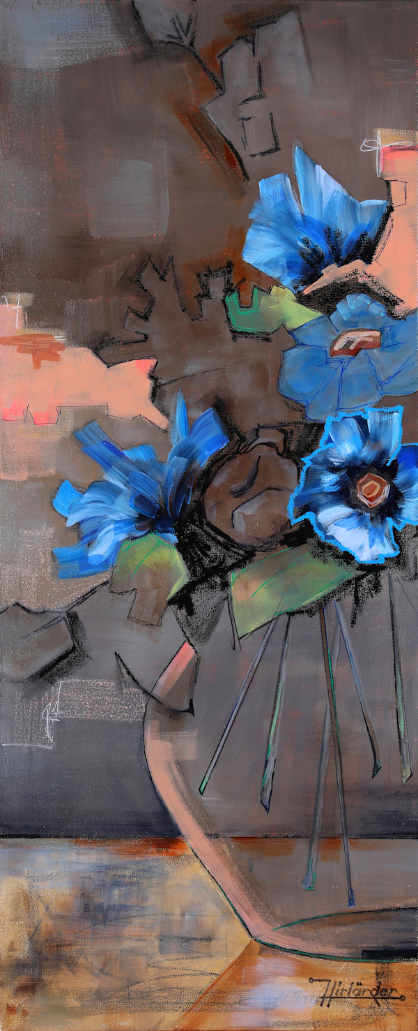 Series: Modern Bloom "Blue Poise" by Ursula Hirländer, Image 1.