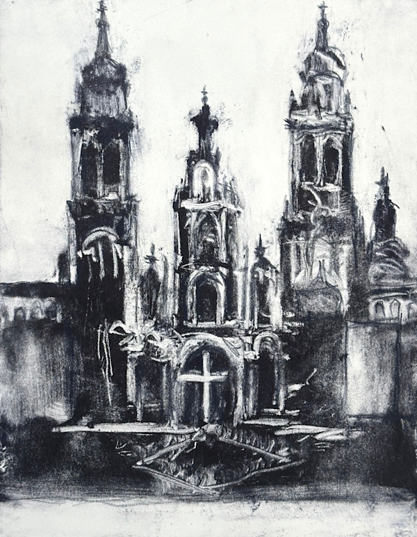 West Facade, Cathedral of Santiago de Compostela, 1/2 by Annie Shaver-Crandell, Image 1.