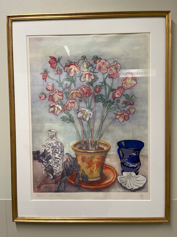 Anemoner i kruka by Hilding Linnqvist