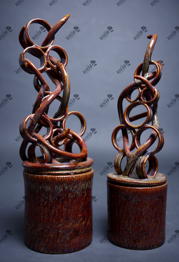 Masculine and Feminine Jars, Set by Lenie Caston-Miller, Image 1.