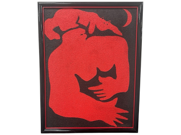 Figure with Cat and Moon* by Gerrit Greve