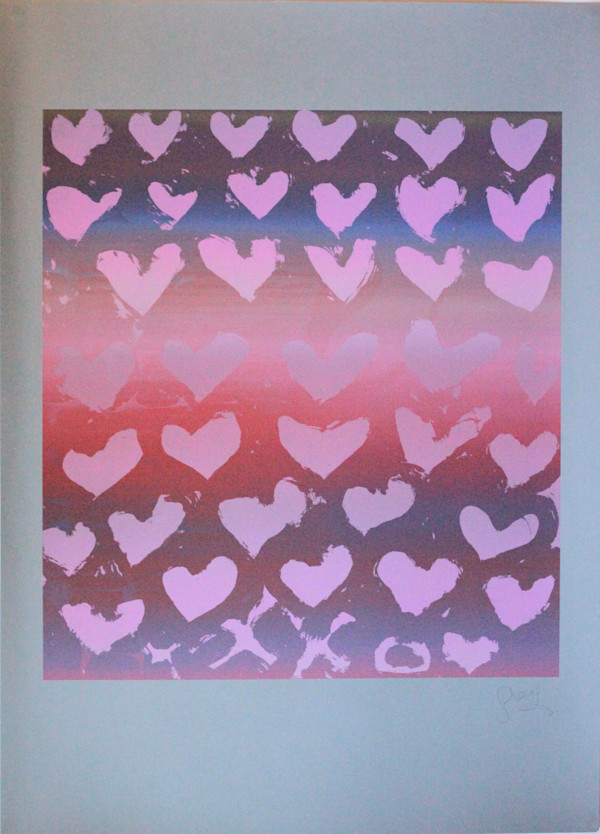 Mauve Hearts by Gerrit Greve