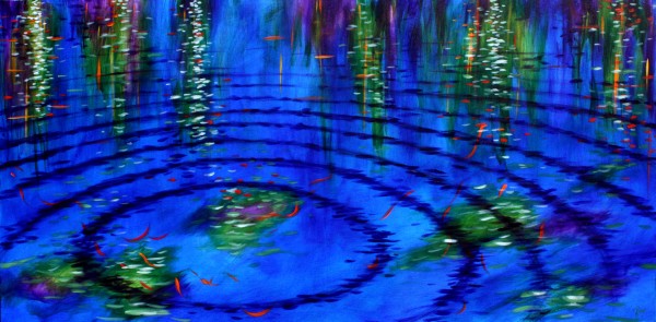 Sacred Blue Ripples 3 by Gerrit Greve