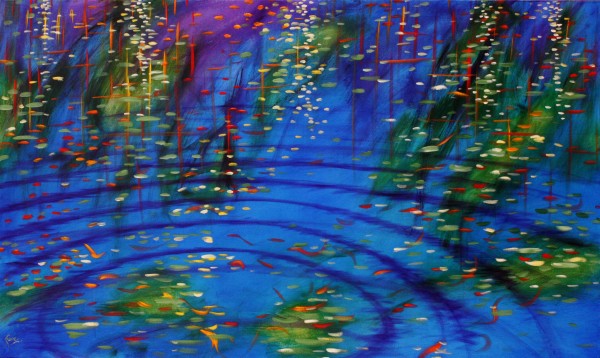 Sacred Blue Ripples 6 by Gerrit Greve