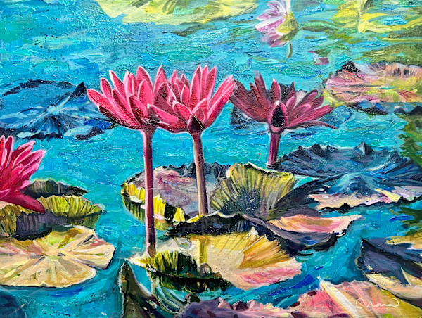 Water Garden Blooming by Nara Montuy