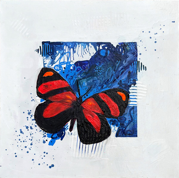Red and Blue Flutterfly by Nara Montuy