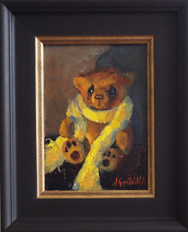 Gerome (Teddy bear with yellow scarf) by Alena Gastaldi